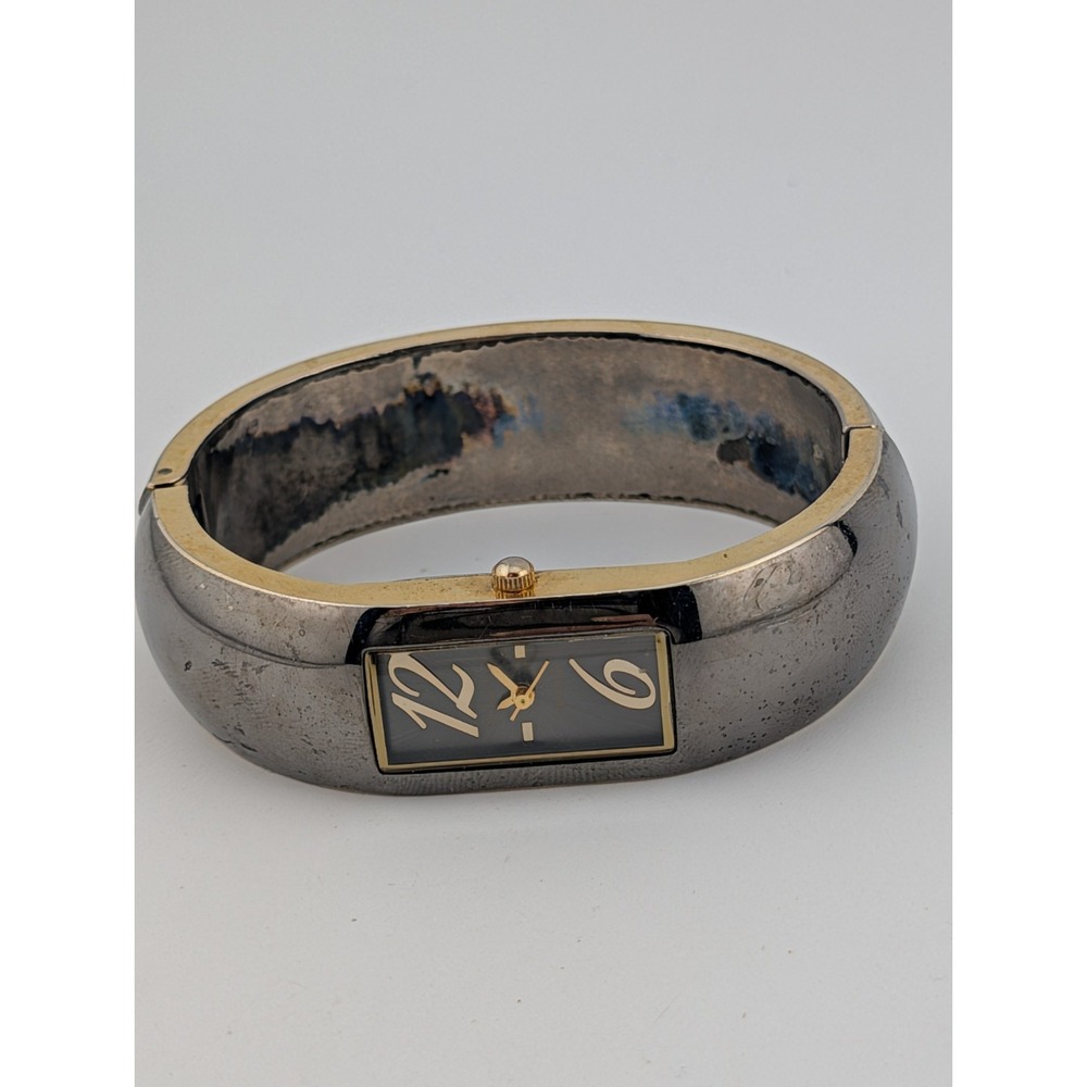 Peck & Peck Women's Watch 19mm Case Gunmetal Bangle Band- New Battery